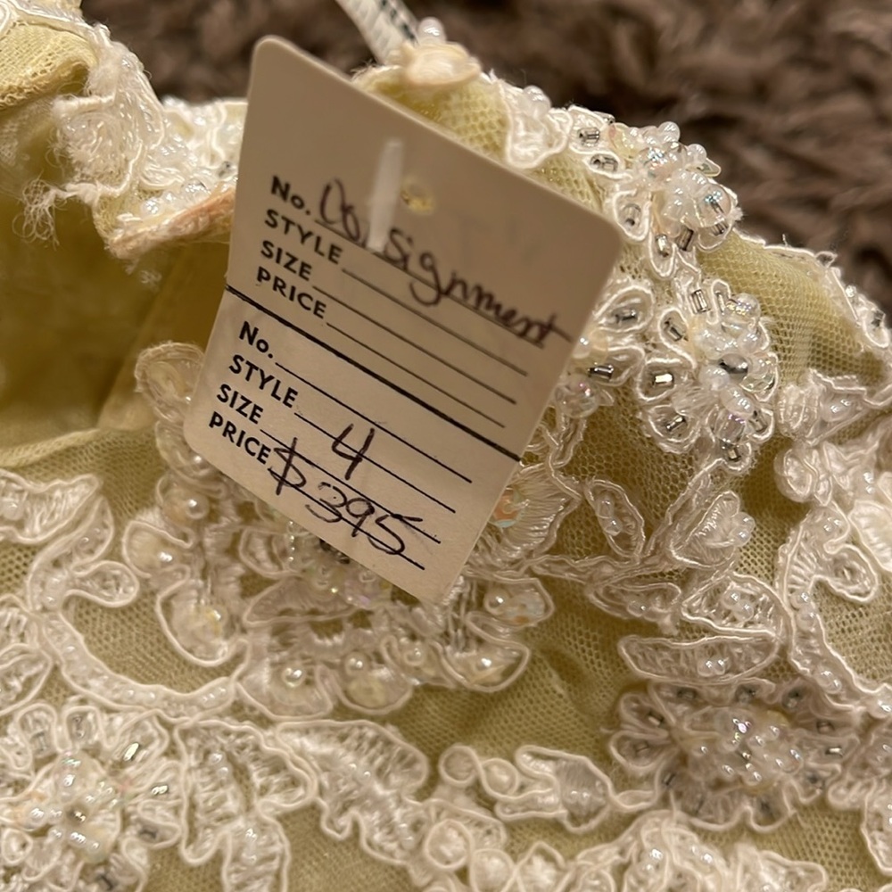 Landa Set  Size 4  Silk Long Evening Wedding Gown Vintage - Picture 16 of 17